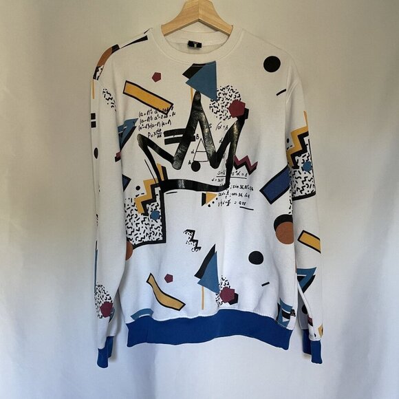 Vintage 80s Style Sweatshirt Crew Neck Large Screenshot men's size large - Picture 1 of 7